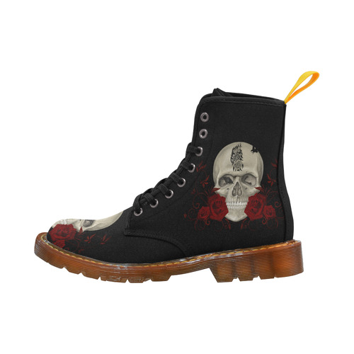 Gothic Skull With Tribal Tatoo Martin Boots For Women Model 1203H