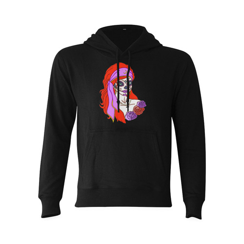 Gypsy Sugar Skull Black Oceanus Hoodie Sweatshirt (NEW) (Model H03)