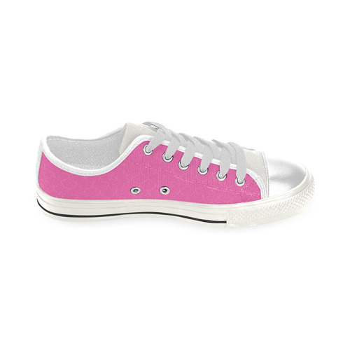 The happy Mermaid Shoes : blue, pink Low Top Canvas Shoes for Kid (Model 018)