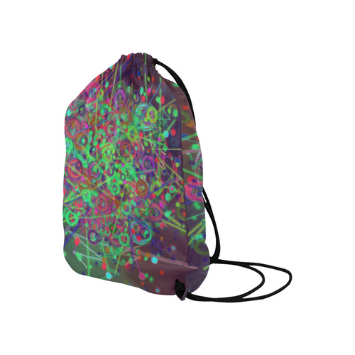 Exploding Disco Lights and Colours Large Drawstring Bag Model 1604 (Twin Sides)  16.5"(W) * 19.3"(H)