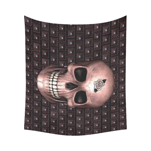 317 new Skull I by JamColors Cotton Linen Wall Tapestry 60"x 51"