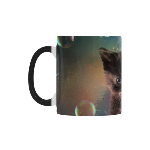 Playful cute black kitten Custom Morphing Mug