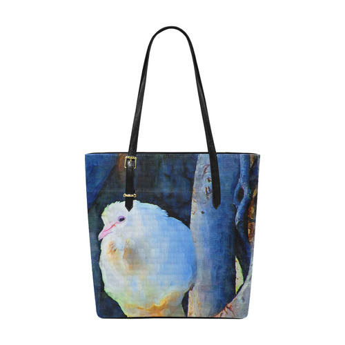 White Bird on Branch Euramerican Tote Bag/Small (Model 1655)