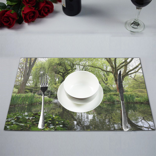 Japanese Garden in Leverkusen Placemat 12’’ x 18’’ (Set of 6)