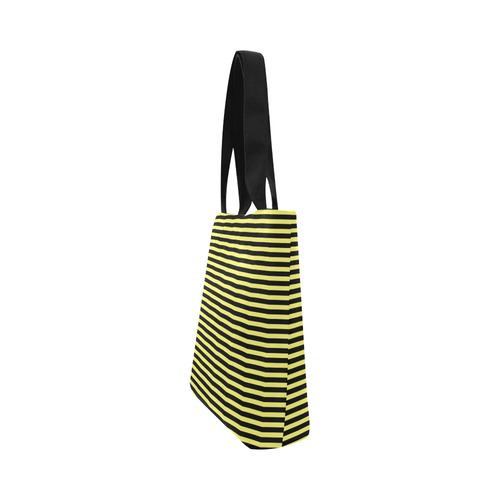 Black and Yellow Bee Stripes Canvas Tote Bag (Model 1657)