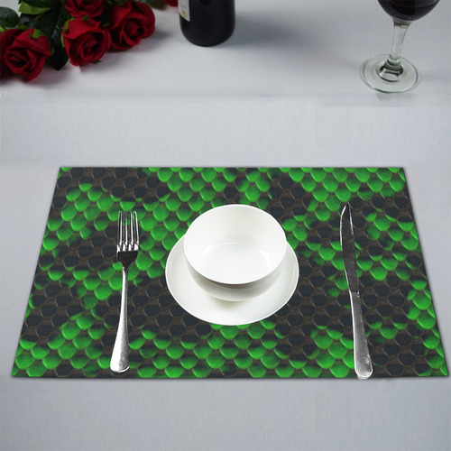 Snake Pattern D by JamColors Placemat 12’’ x 18’’ (Set of 6)