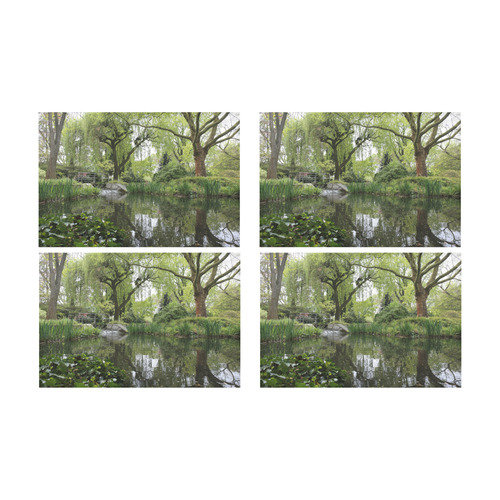 Japanese Garden in Leverkusen Placemat 12’’ x 18’’ (Set of 4)