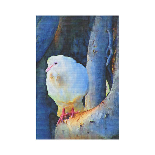 White Bird on Branch Garden Flag 12‘’x18‘’（Without Flagpole）