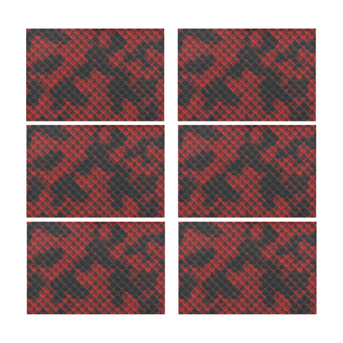 Snake Pattern E by JamColors Placemat 12’’ x 18’’ (Set of 6)