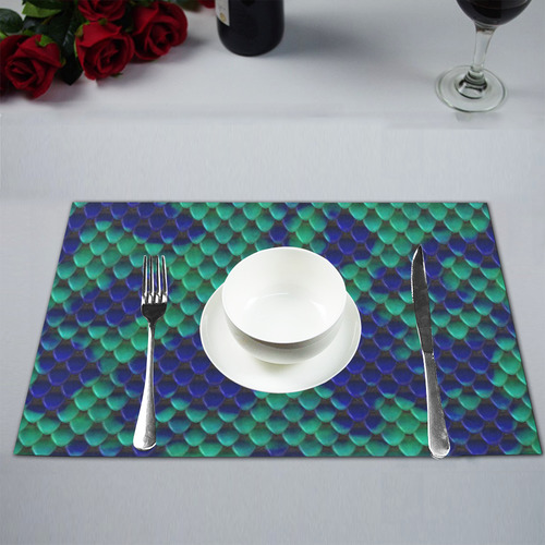 Snake Pattern F by JamColors Placemat 12’’ x 18’’ (Set of 4)