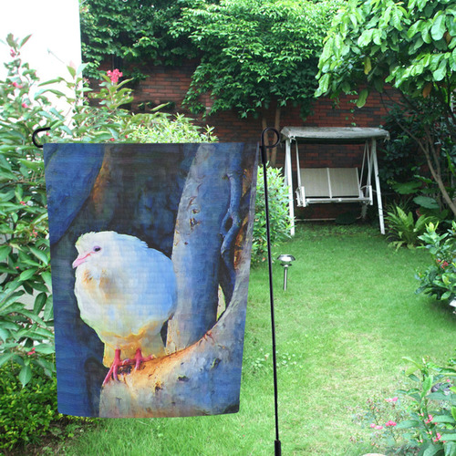 White Bird on Branch Garden Flag 12‘’x18‘’（Without Flagpole）