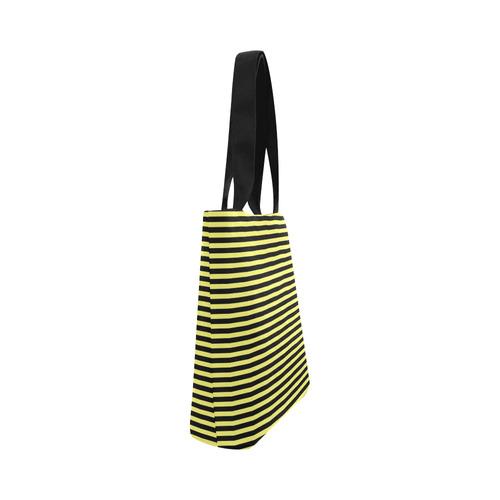 Black and Yellow Bee Stripes Canvas Tote Bag (Model 1657)