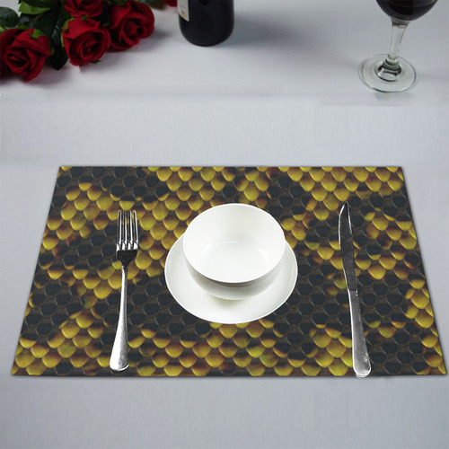 Snake Pattern C by JamColors Placemat 12’’ x 18’’ (Set of 2)