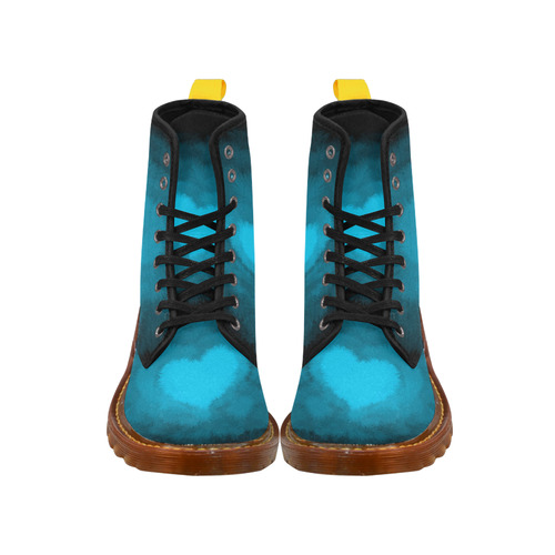 Blue Fluffy Heart, Valentine Martin Boots For Men Model 1203H
