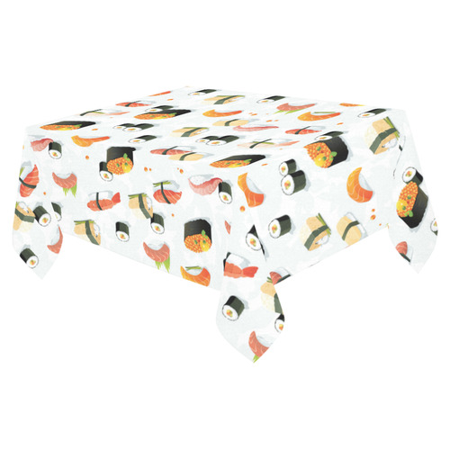 Sushi Lover Cotton Linen Tablecloth 52"x 70"