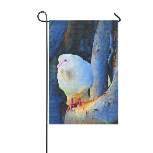 White Bird on Branch Garden Flag 12‘’x18‘’（Without Flagpole）
