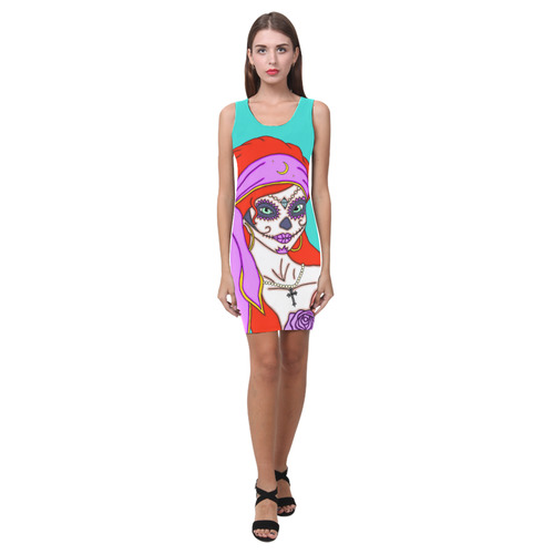 Gypsy Sugar Skull Turquoise Medea Vest Dress (Model D06)