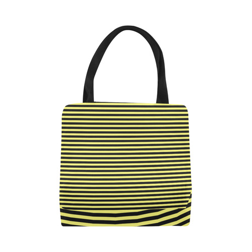 Black and Yellow Bee Stripes Canvas Tote Bag (Model 1657)