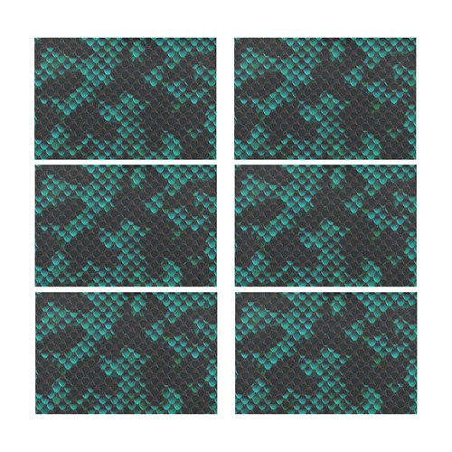 Snake Pattern B by JamColors Placemat 12’’ x 18’’ (Set of 6)