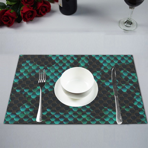 Snake Pattern B by JamColors Placemat 12’’ x 18’’ (Four Pieces)