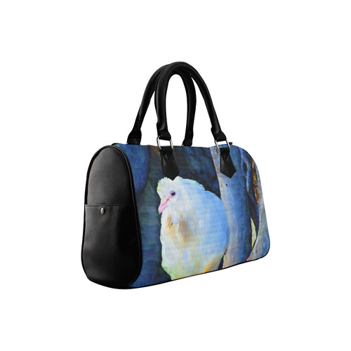 White Bird on Branch Boston Handbag (Model 1621)