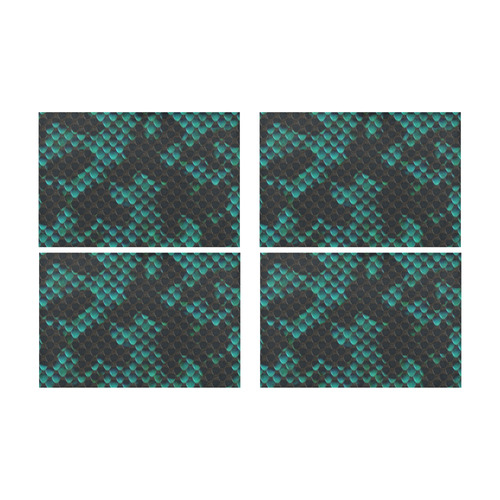 Snake Pattern B by JamColors Placemat 12’’ x 18’’ (Four Pieces)