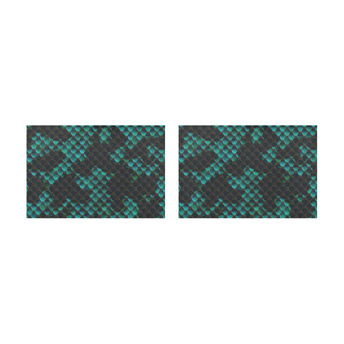 Snake Pattern B by JamColors Placemat 12’’ x 18’’ (Two Pieces)