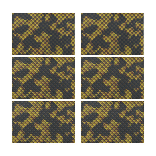 Snake Pattern C by JamColors Placemat 12’’ x 18’’ (Six Pieces)