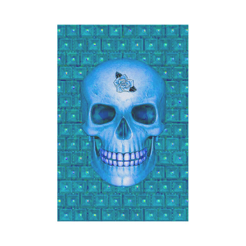 317 new Skull B by JamColors Garden Flag 12‘’x18‘’（Without Flagpole）