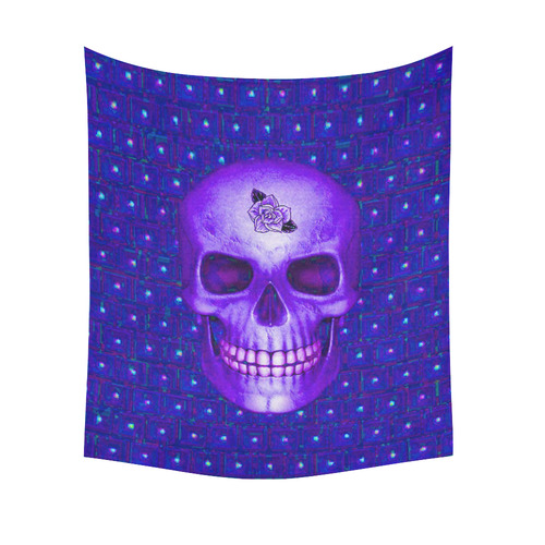 317 new Skull C by JamColors Cotton Linen Wall Tapestry 51"x 60"