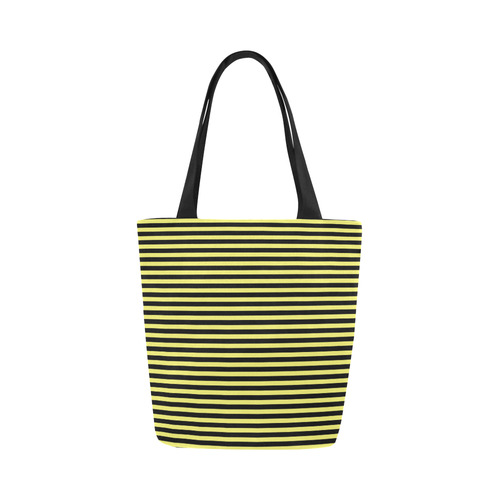 Black and Yellow Bee Stripes Canvas Tote Bag (Model 1657)