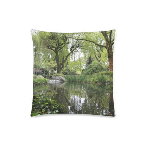 Japanese Garden in Leverkusen Custom Zippered Pillow Case 18"x18"(Twin Sides)