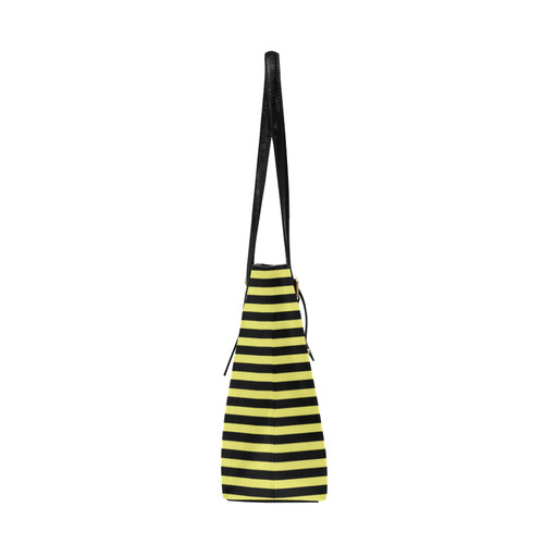 Black and Yellow Bee Stripes Euramerican Tote Bag/Large (Model 1656)