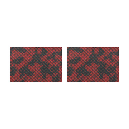 Snake Pattern E by JamColors Placemat 12’’ x 18’’ (Two Pieces)