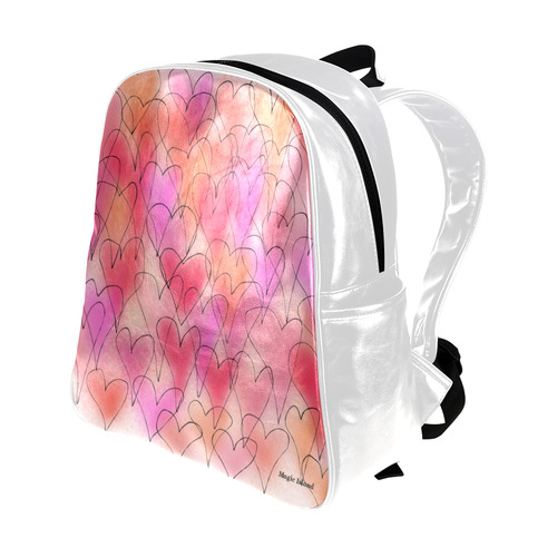 Hearts. Inspired by the Magic Island of Gotland. Multi-Pockets Backpack (Model 1636)