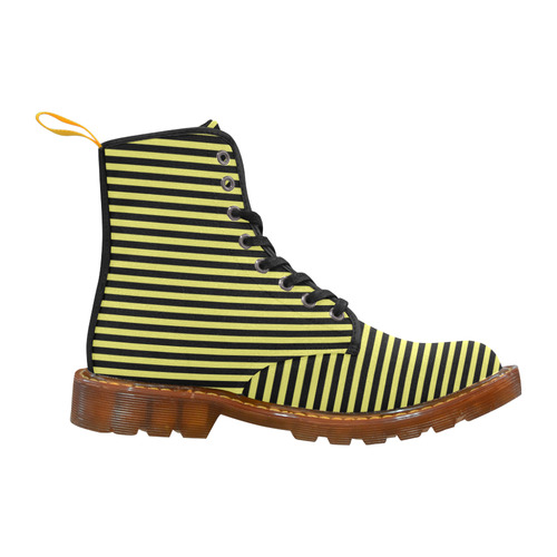 Black and Yellow Bee Stripes Martin Boots For Men Model 1203H