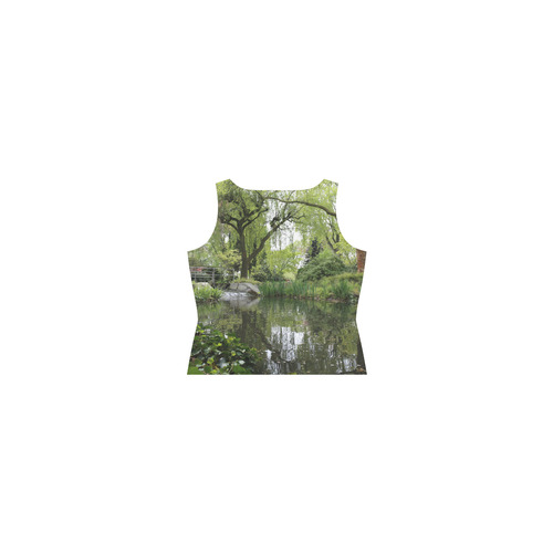 Japanese Garden in Leverkusen Sleeveless Splicing Shift Dress(Model D17)