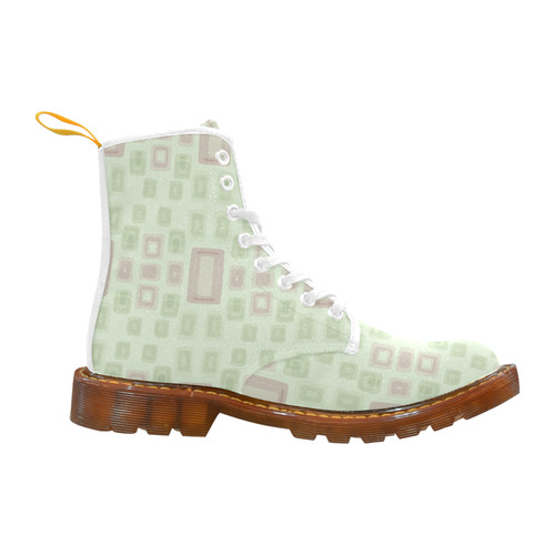 Green and Pink squares - back to 70's pattern Martin Boots For Men Model 1203H