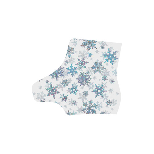 Snowflakes, Blue snow, Christmas Martin Boots For Men Model 1203H