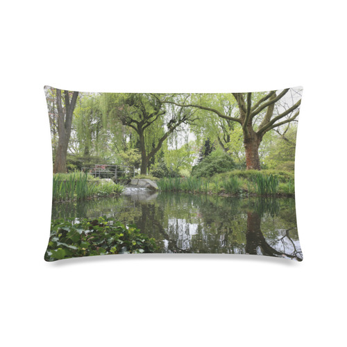 Japanese Garden in Leverkusen Custom Zippered Pillow Case 16"x24"(Twin Sides)