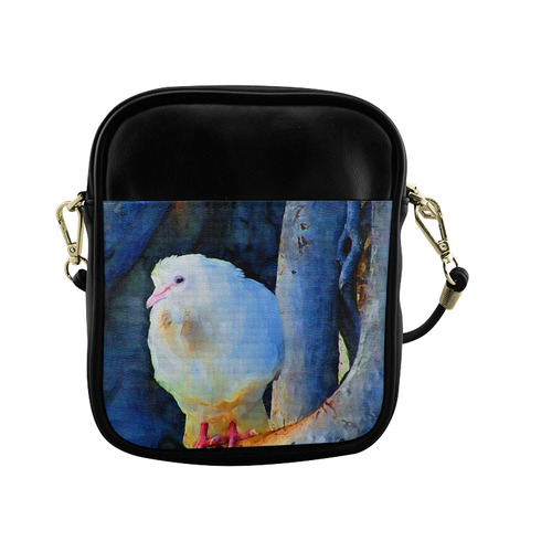 White Bird on Branch Sling Bag (Model 1627)