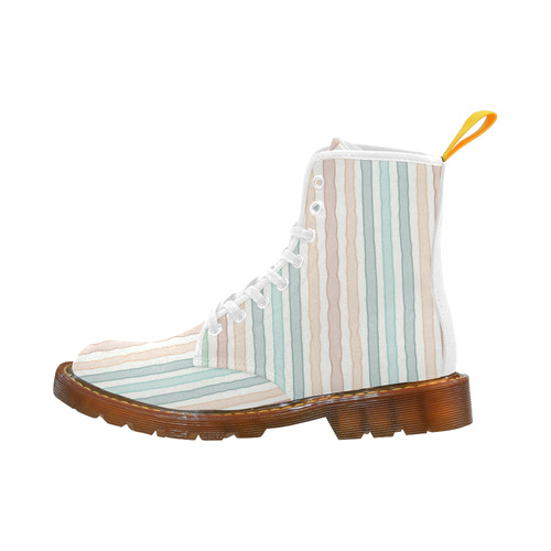 Fun pastel lines in green blue orange and red Martin Boots For Men Model 1203H