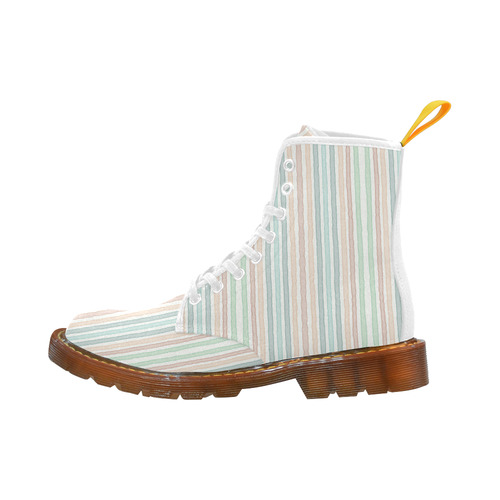 Fun pastel lines in green blue orange and red Martin Boots For Men Model 1203H