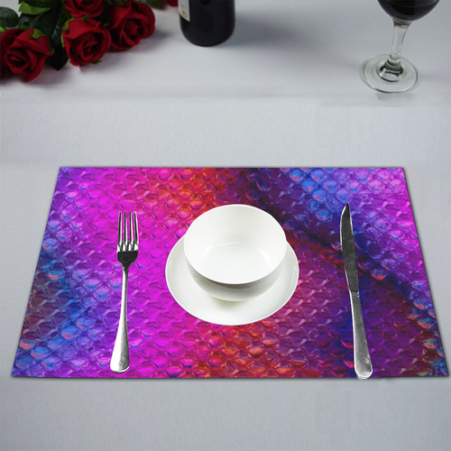 Chrome Snake Pattern C by JamColors Placemat 12’’ x 18’’ (Set of 6)