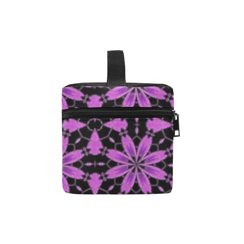 Sexy Black and Purple Lace Lunch Bag/Large (Model 1658)