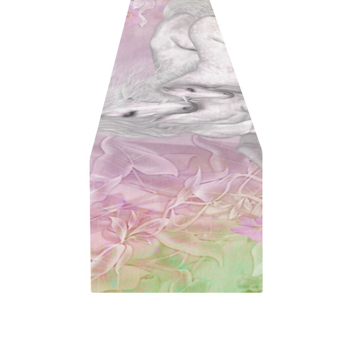 Beautiful unicorn with faol Table Runner 14x72 inch