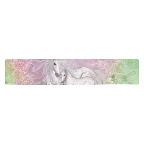 Beautiful unicorn with faol Table Runner 14x72 inch