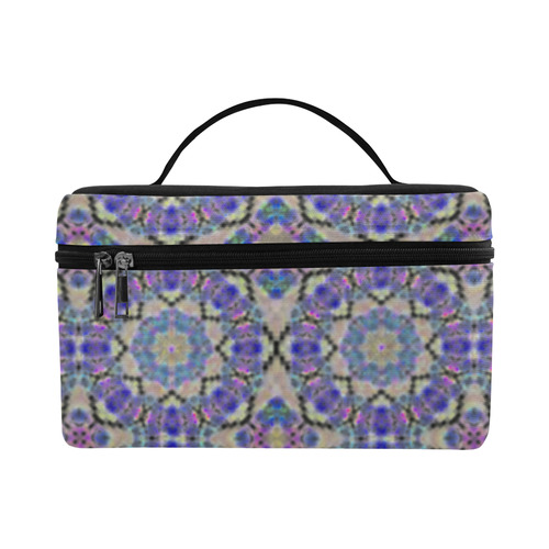 Lavender Blue Geometric Lunch Bag/Large (Model 1658)