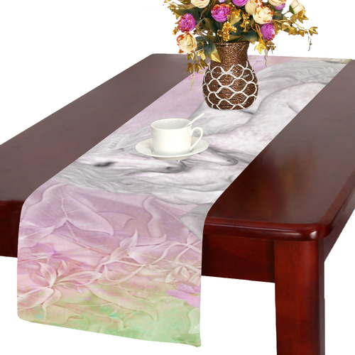 Beautiful unicorn with faol Table Runner 14x72 inch