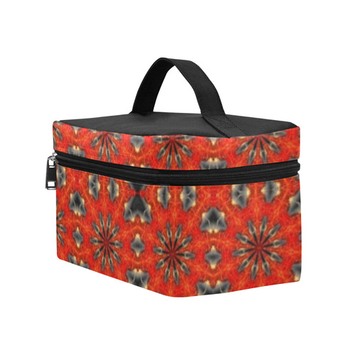 Red Geometric Lunch Bag/Large (Model 1658)